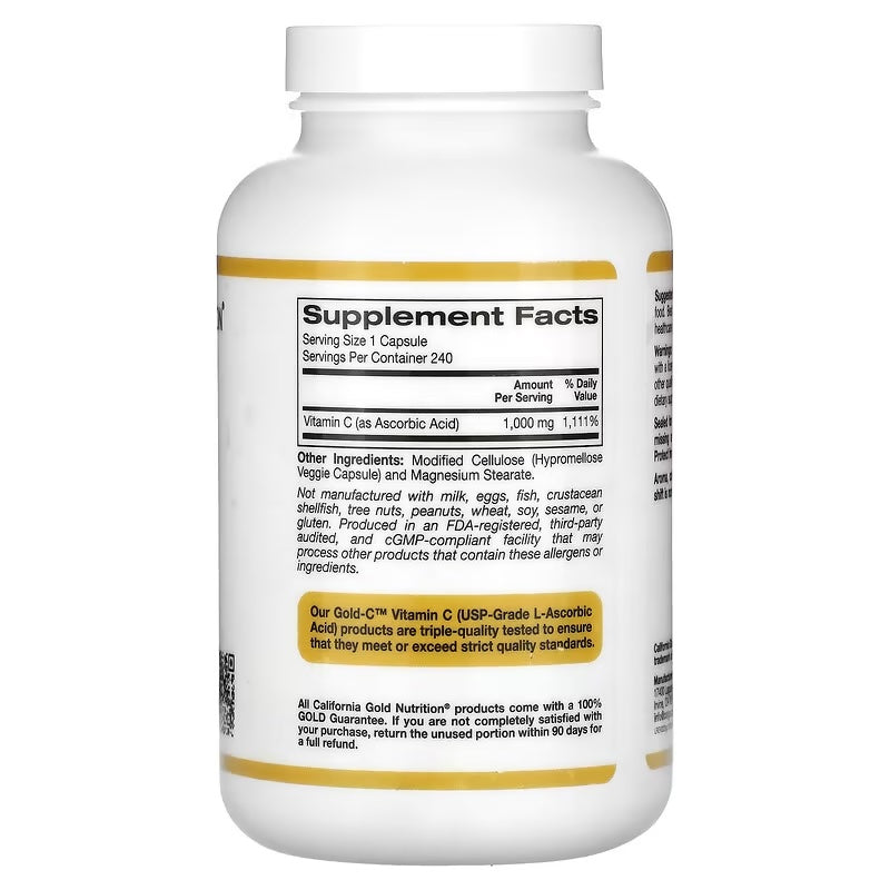 Vitamin C, 1,000 mg,240 Veggie Capsules