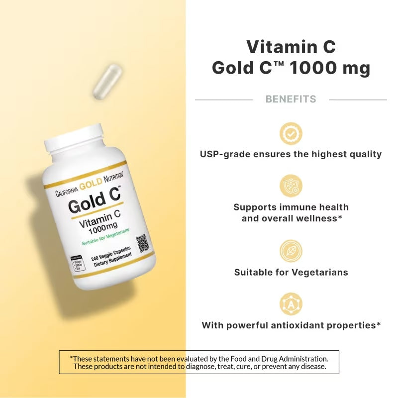 Vitamin C, 1,000 mg,240 Veggie Capsules