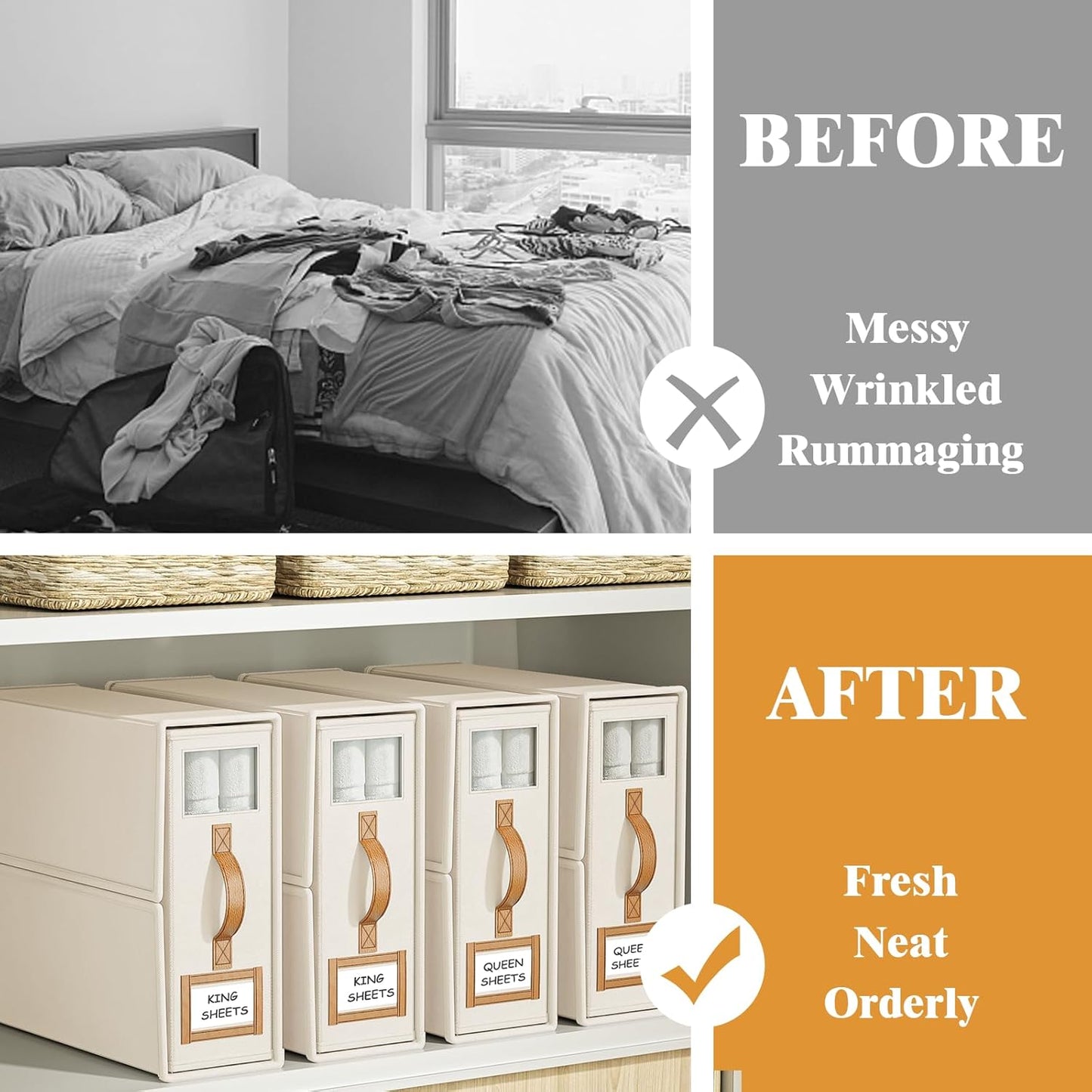 Foldable Bed Sheets Set Organizers and Storage