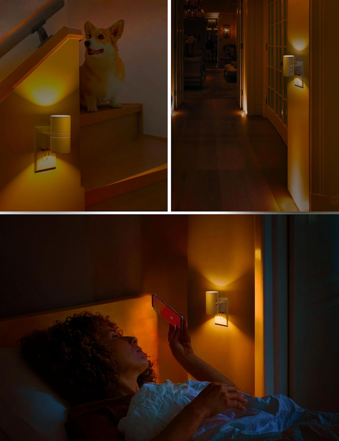 LED Amber Night Light With Dimmer