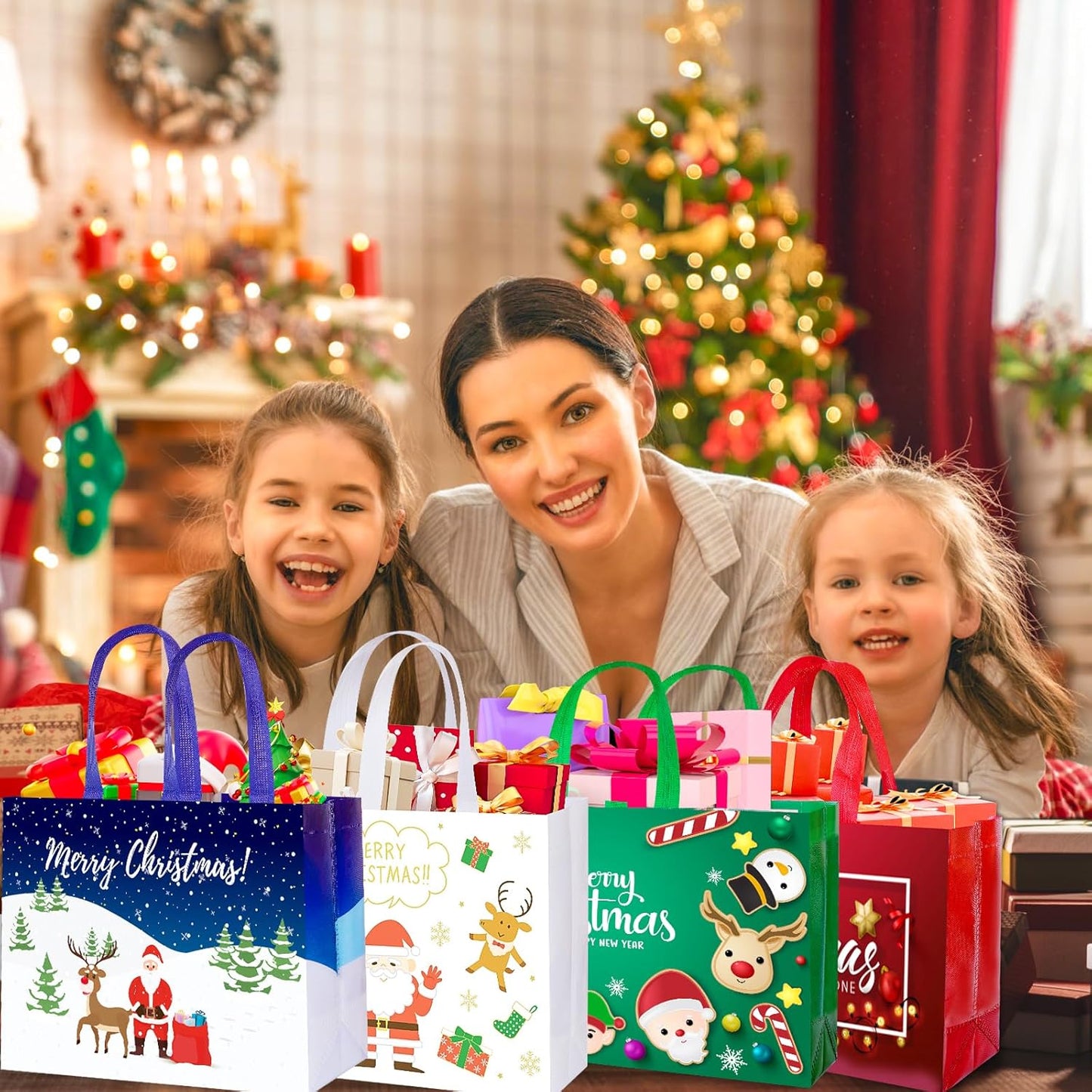 16 Pack Large Christmas Gift Bags
