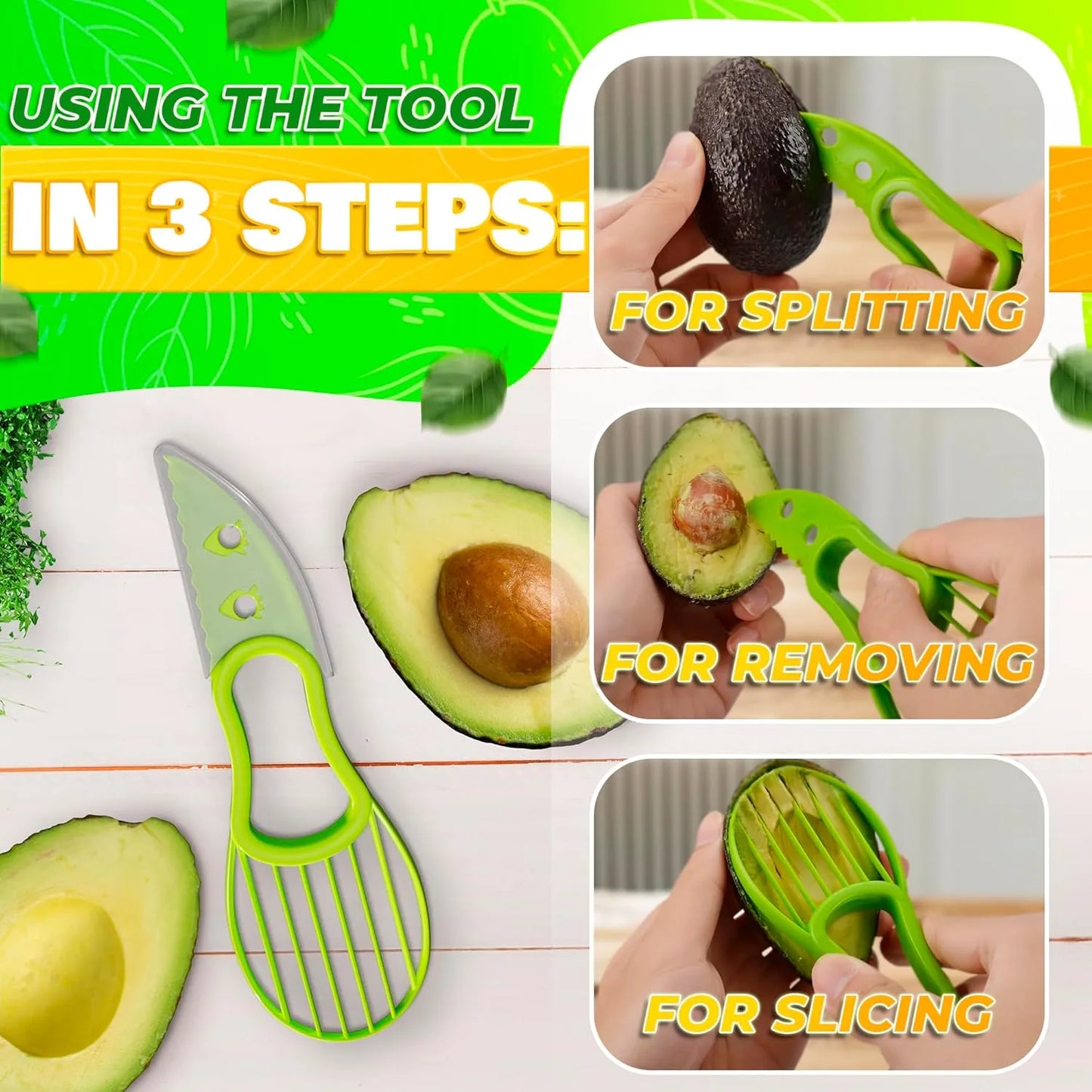3-in-1 Avocado Slicer Tool