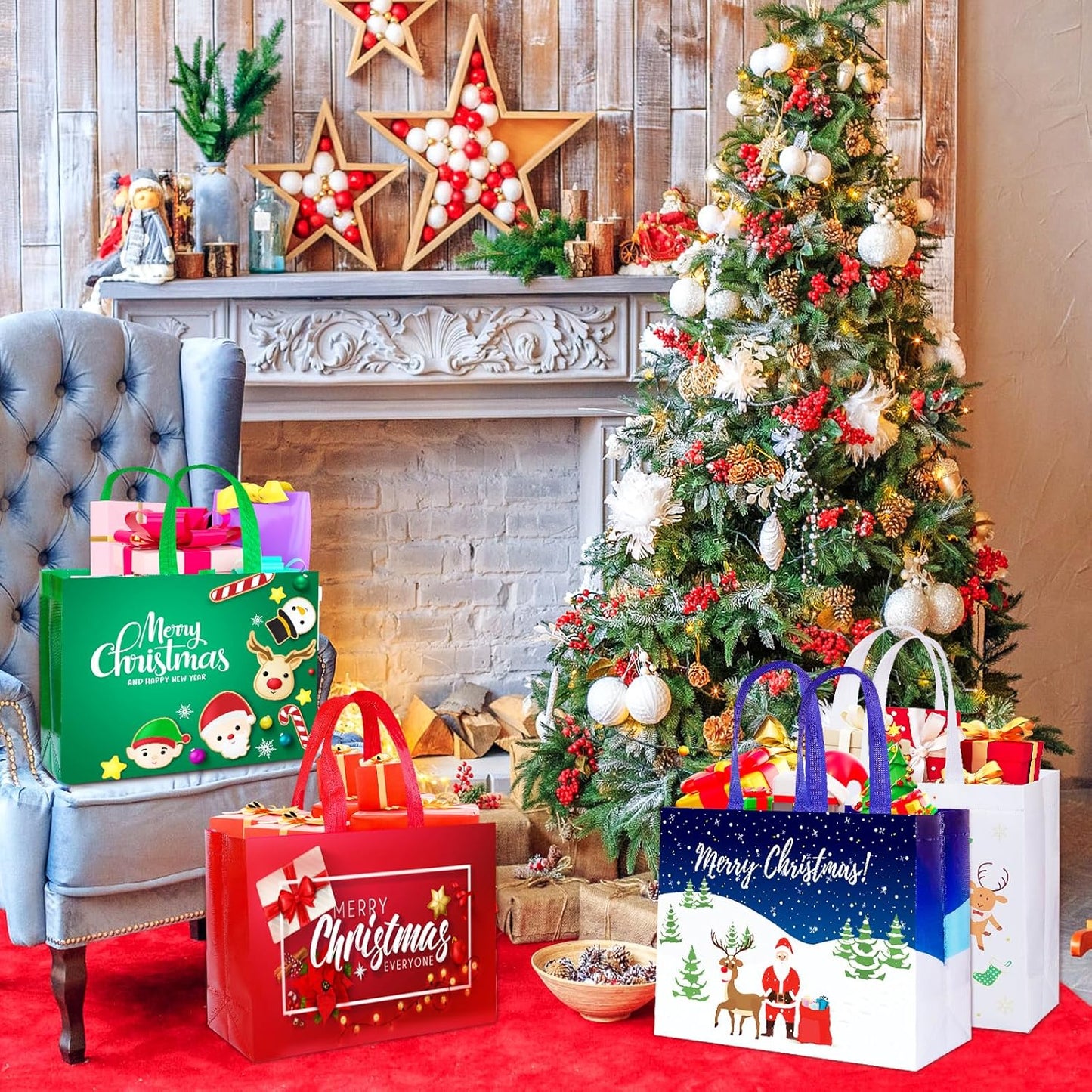 16 Pack Large Christmas Gift Bags