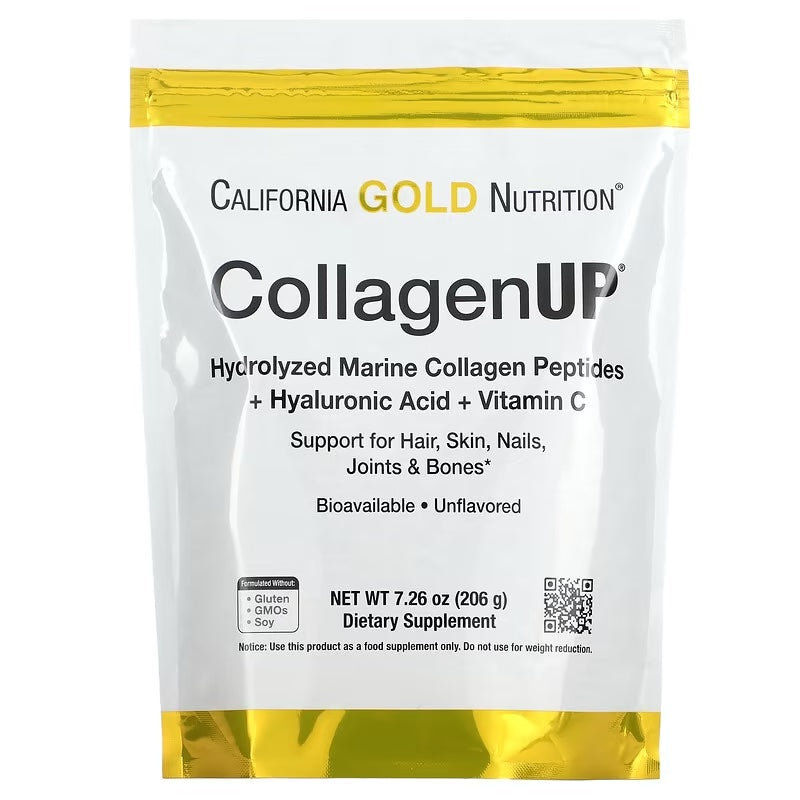 CollagenUP, Hydrolyzed Marine Collagen Peptides with Hyaluronic Acid and Vitamin C, Unflavored, 7.26 oz (206 g)