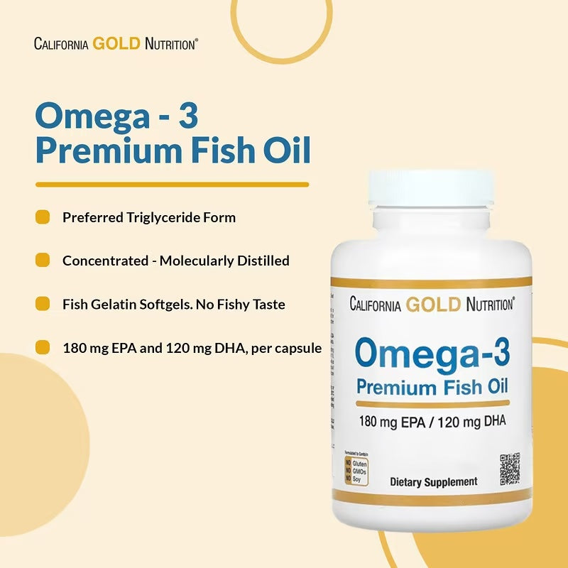 Omega-3 Premium Fish Oil, 100 Fish Gelatin Softgels