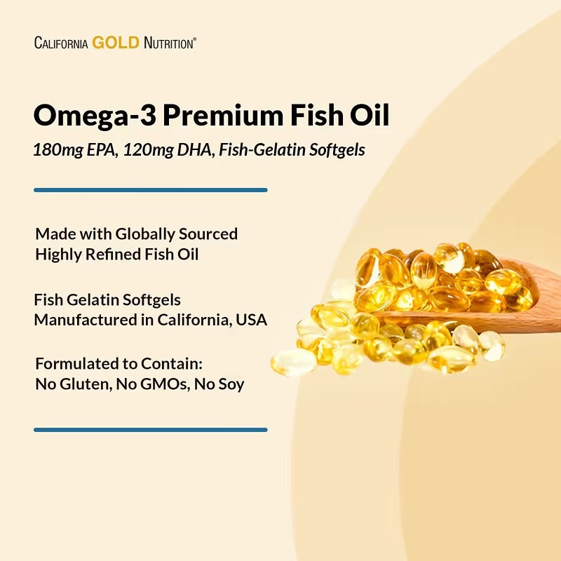 Omega-3 Premium Fish Oil, 100 Fish Gelatin Softgels