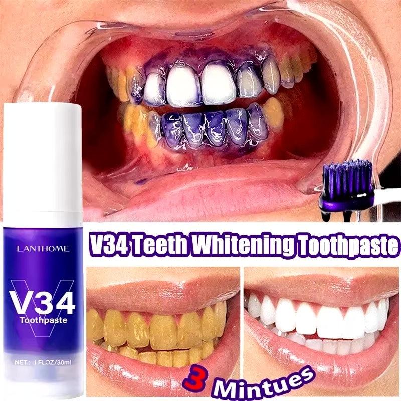 Teeth Whitening Toothpaste Mousse Remove Plaque Stains - Multi Mart