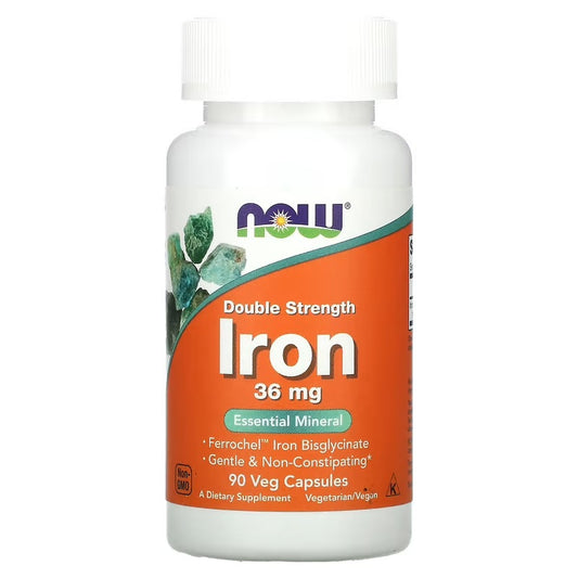 Iron, Double Strength, 36 mg, 90 Veg Capsules