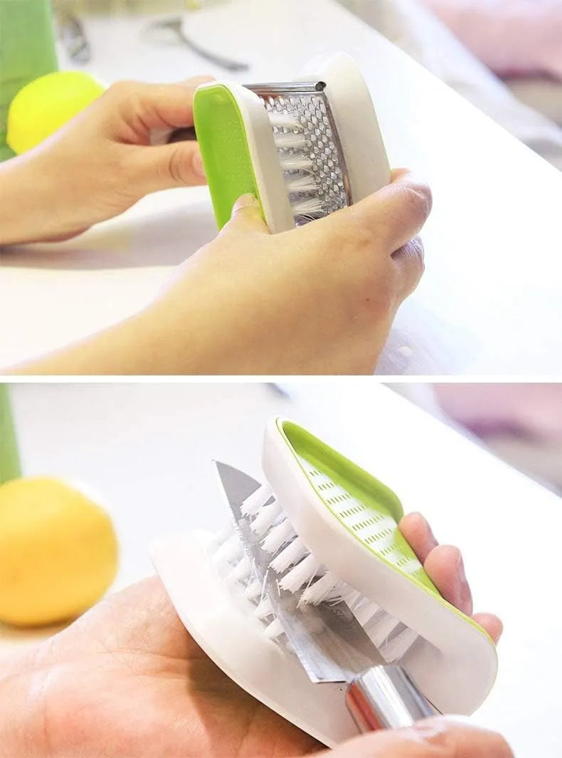 Doxishruky Non-Slip Knife Cutlery Cleaner