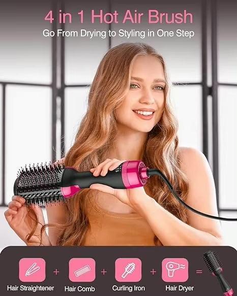 Hot Brush Styling Hair Straightener. - Multi Mart