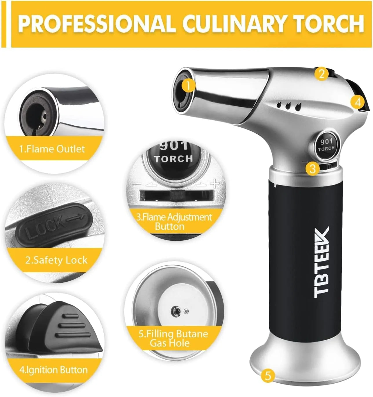 TBTEEK Butane Torch – Kitchen Torch