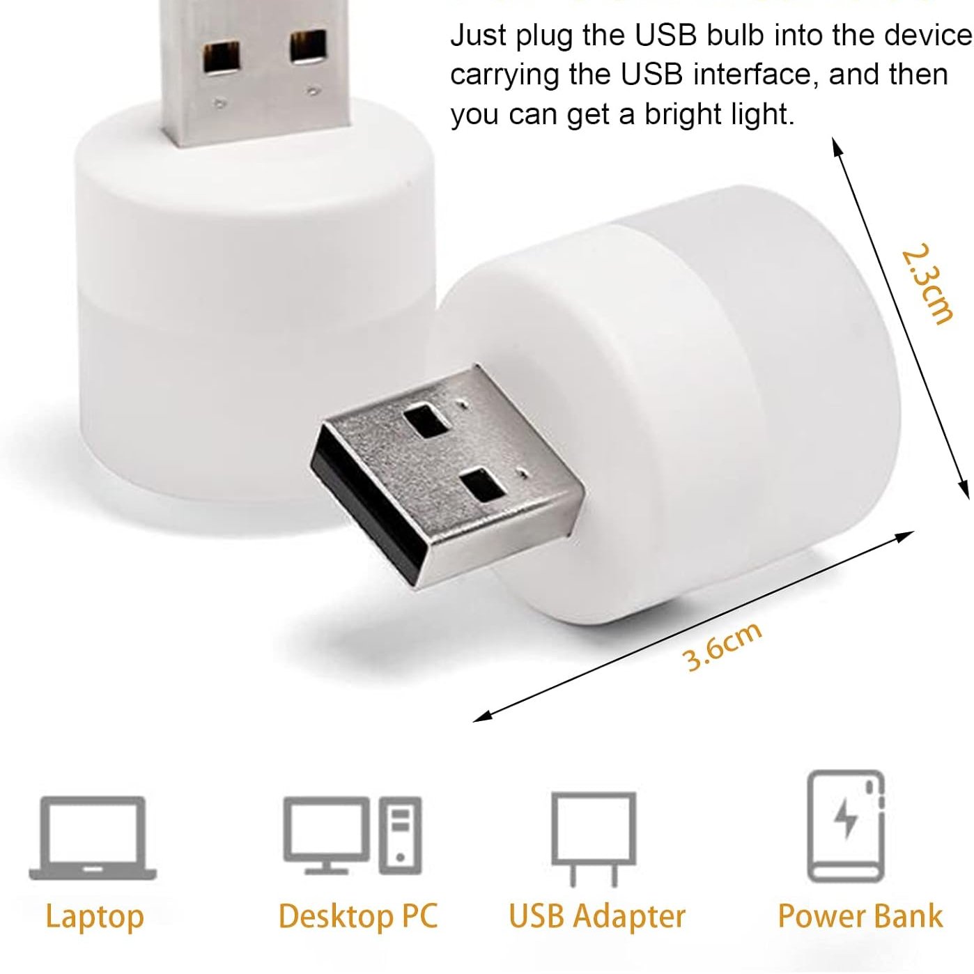 USB LED Mini Night Light Bulb