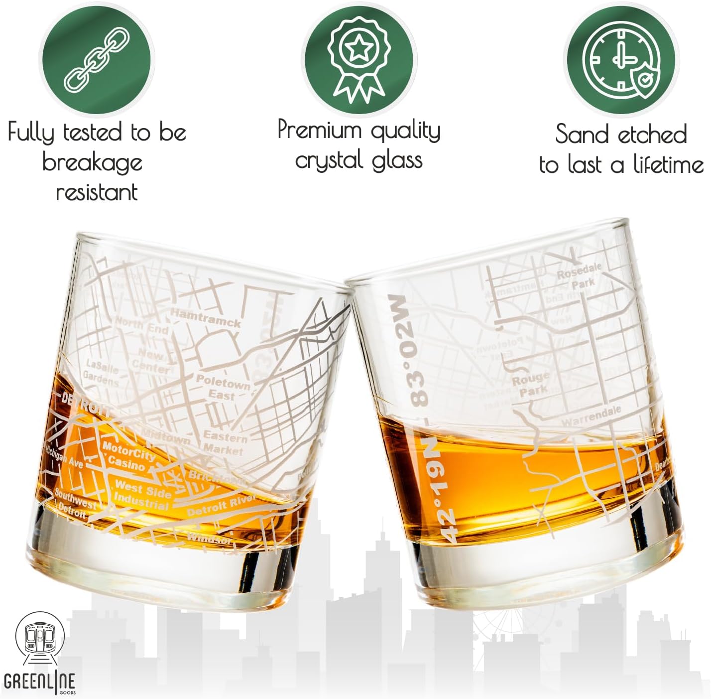 Greenline Goods Whiskey Glasses