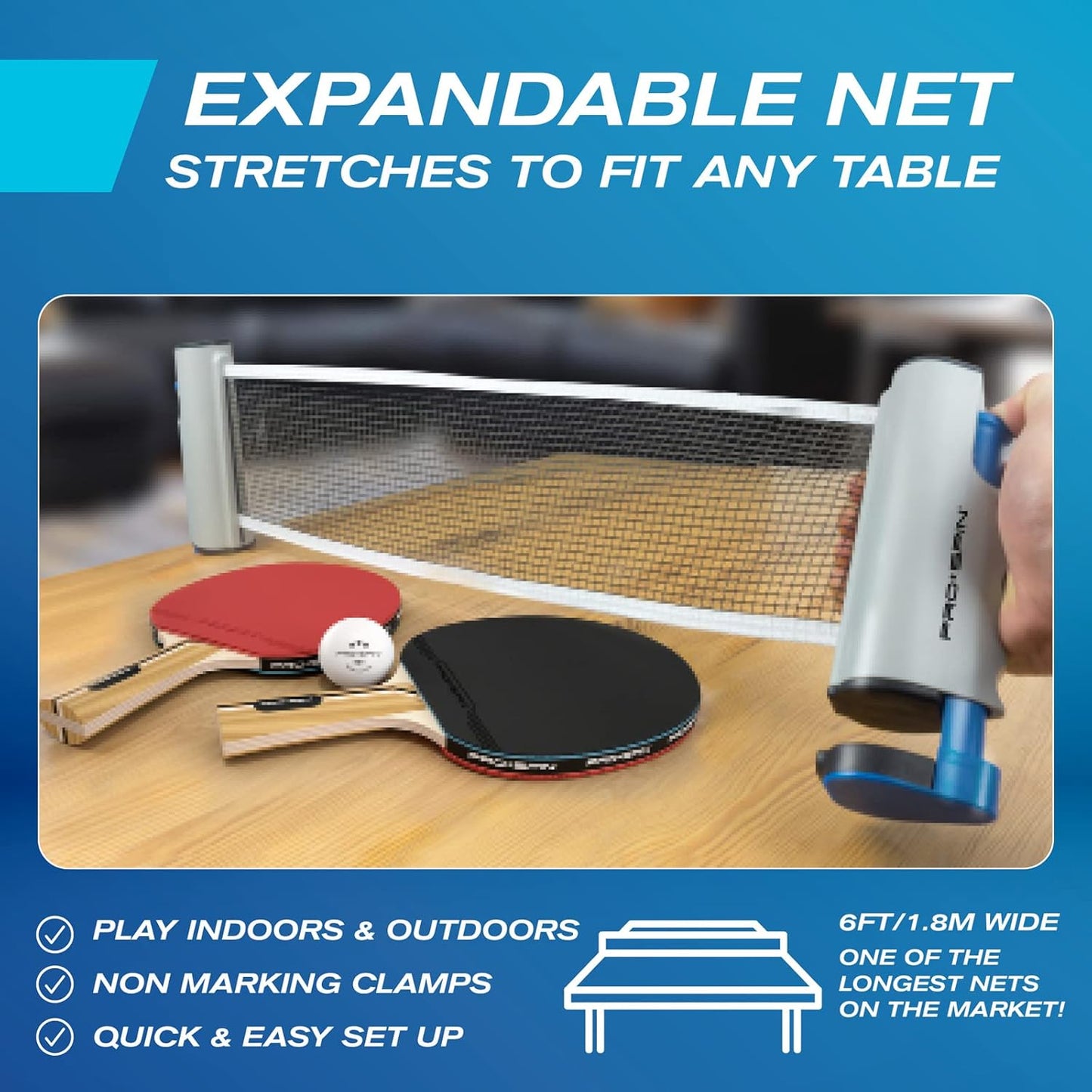 PRO SPIN Portable Table Tennis Set