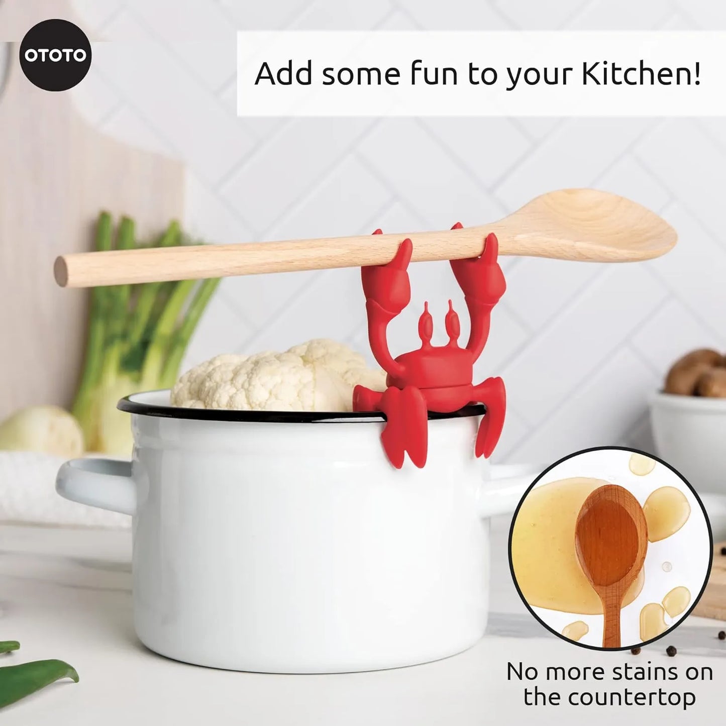 Red the Crab Silicone Utensil Rest