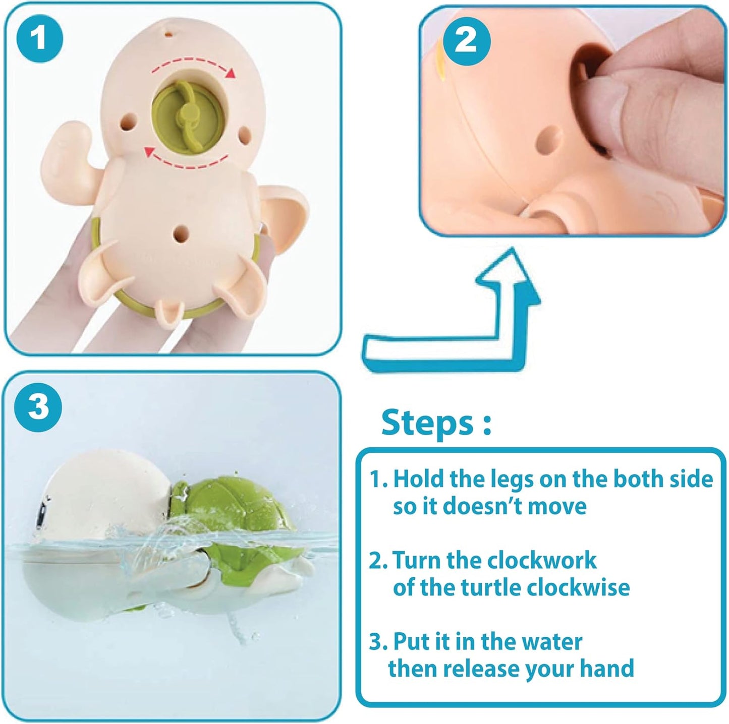 Turtle Bath Toys for Toddlers