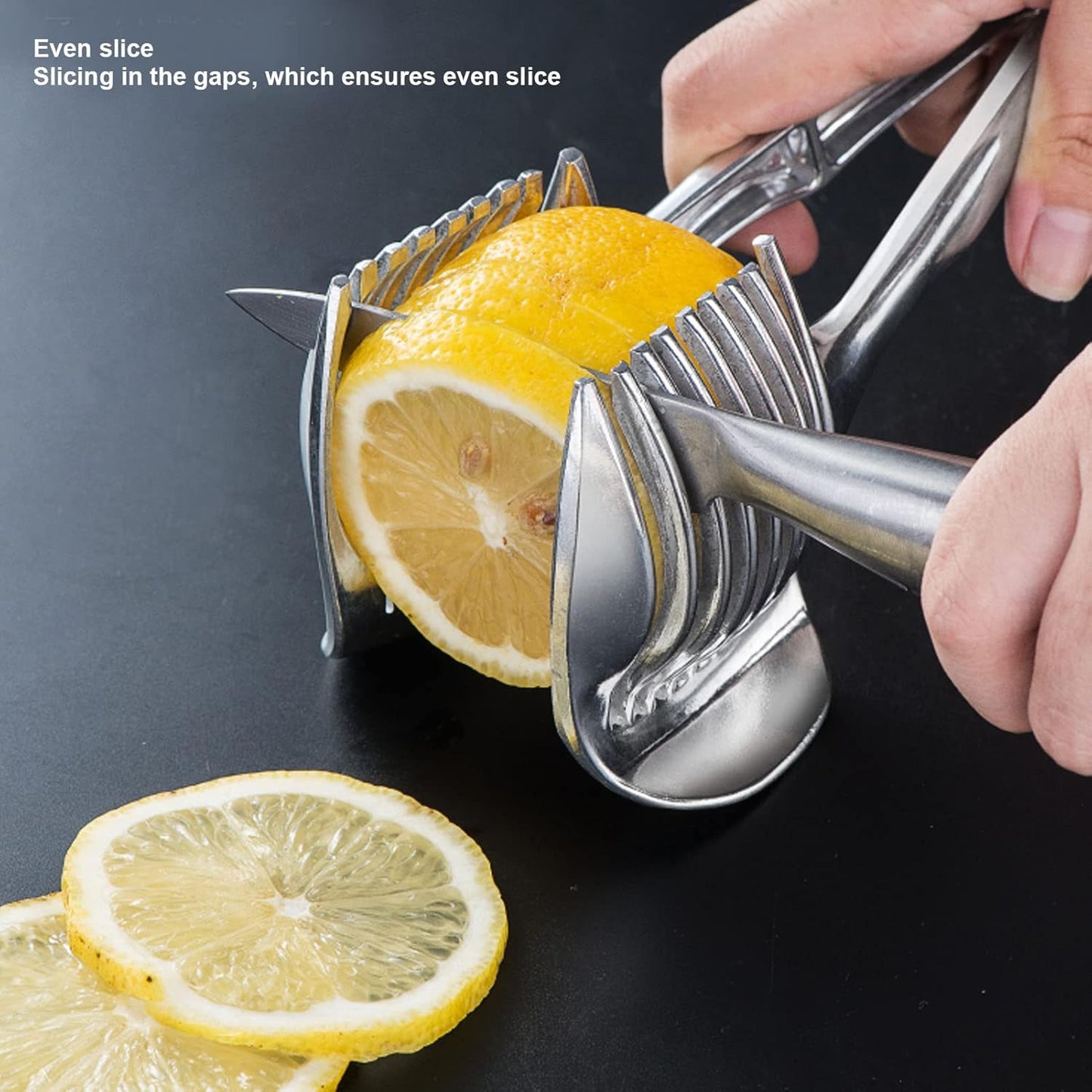 Multipurpose Handheld Onion Holder and Slicer