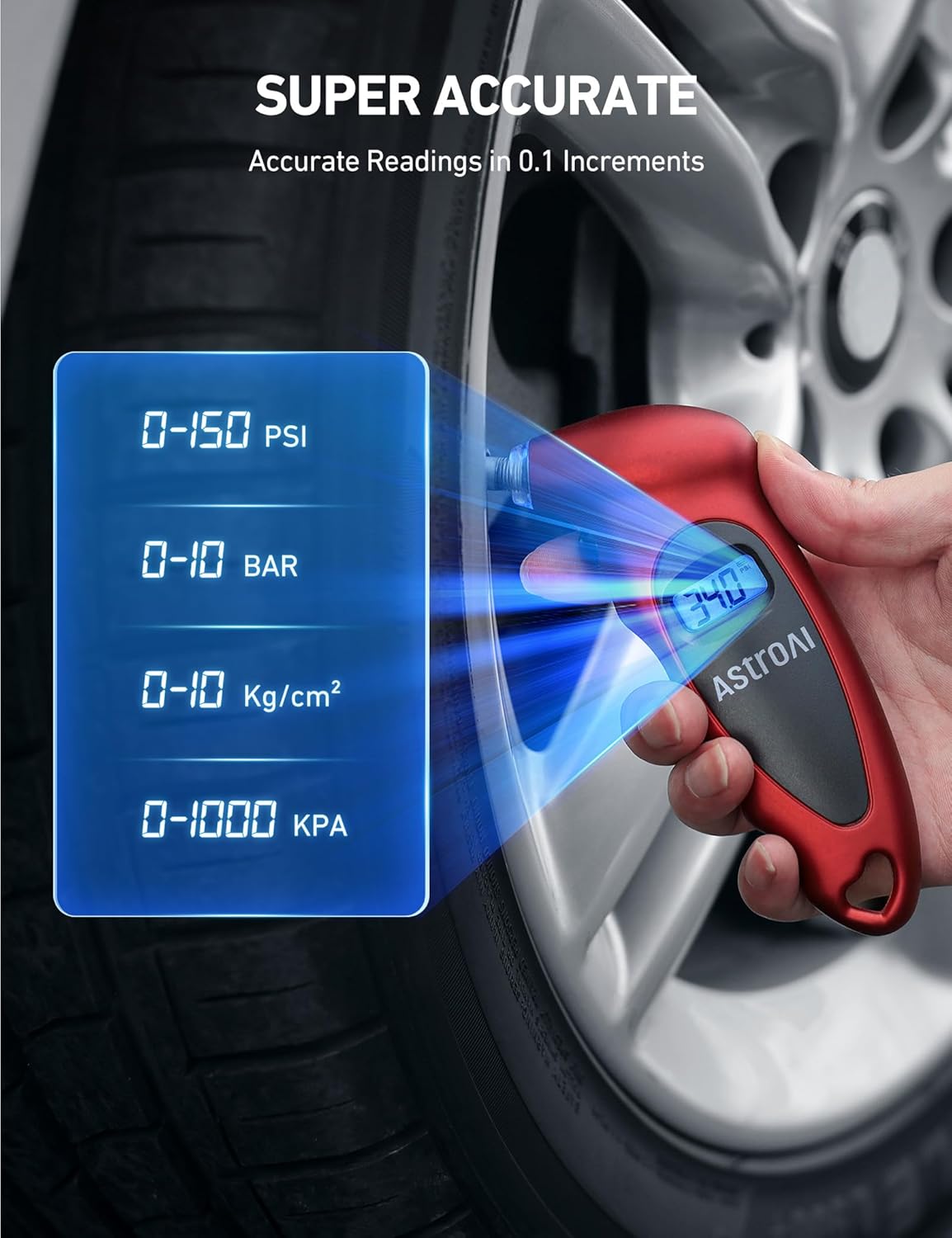 AstroAI Digital Tire Pressure Gauge for Car