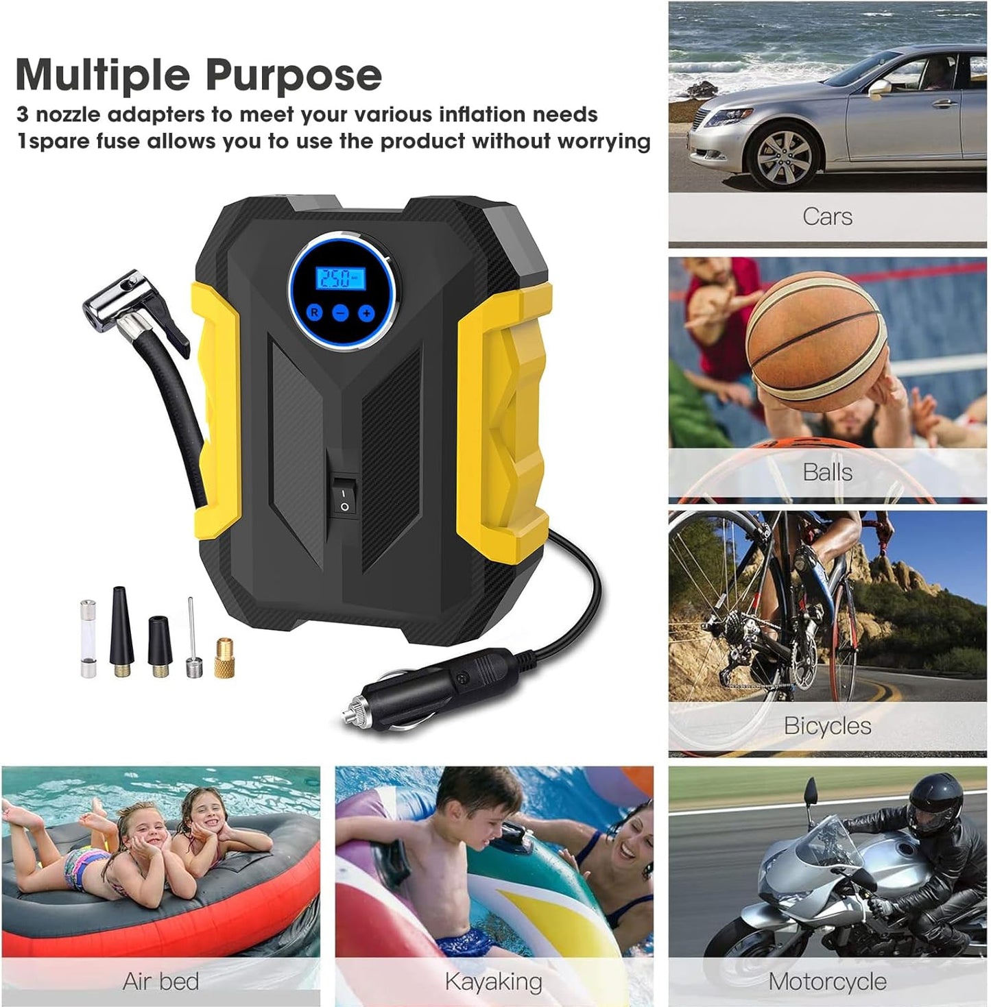 Portable Digital Tire Inflator For Car