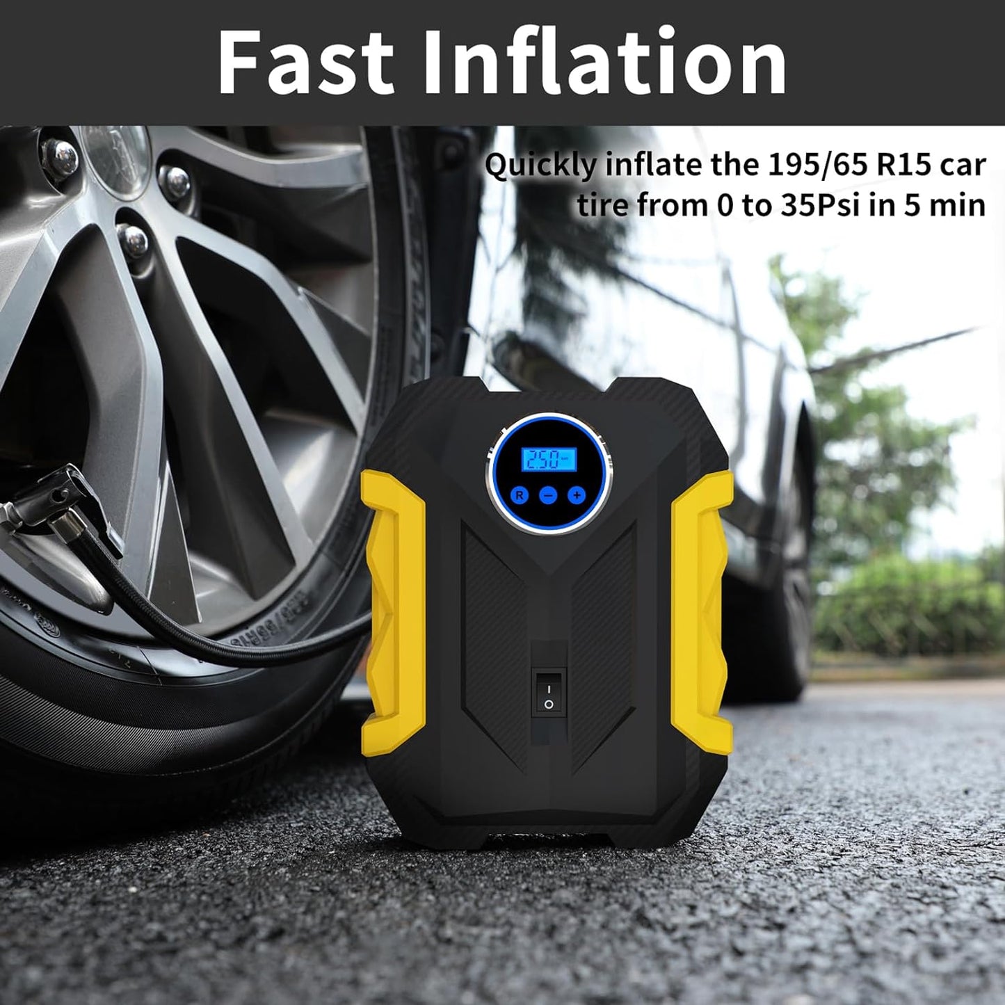 Portable Digital Tire Inflator For Car