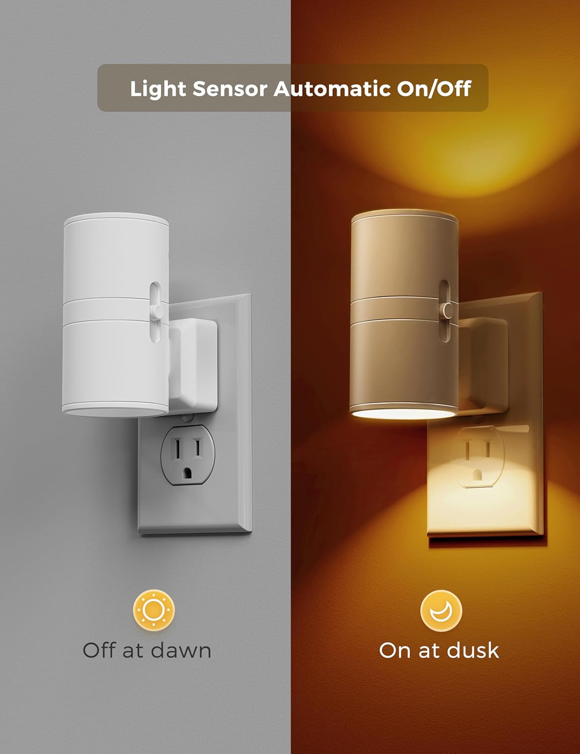 LED Amber Night Light With Dimmer