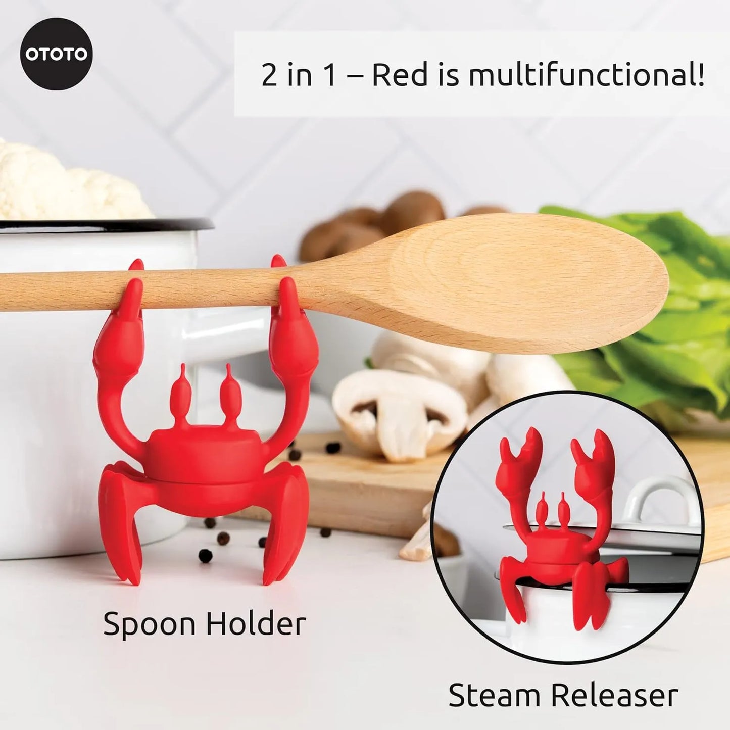 Red the Crab Silicone Utensil Rest