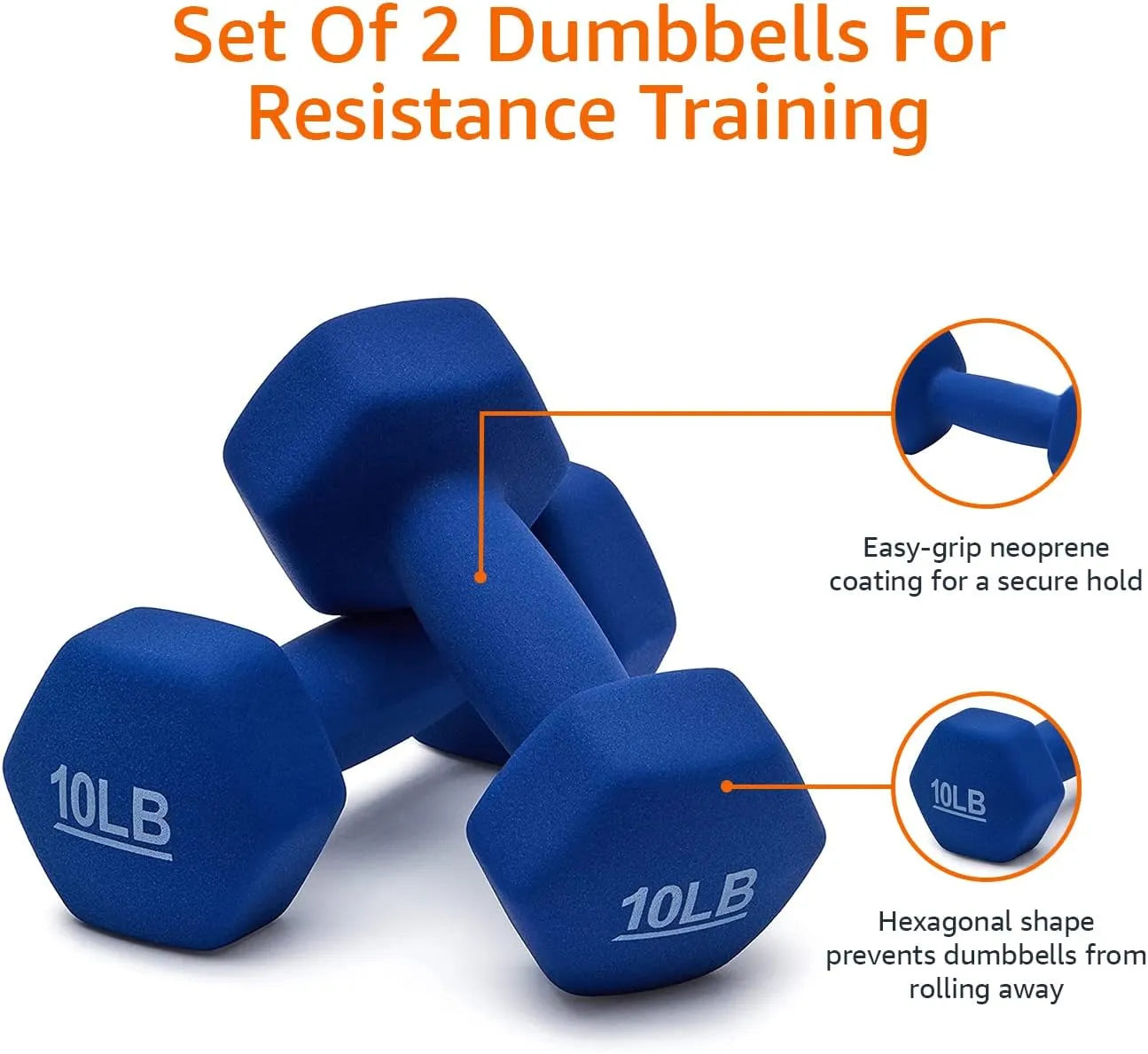 Basics Neoprene Dumbbell Hand Weights