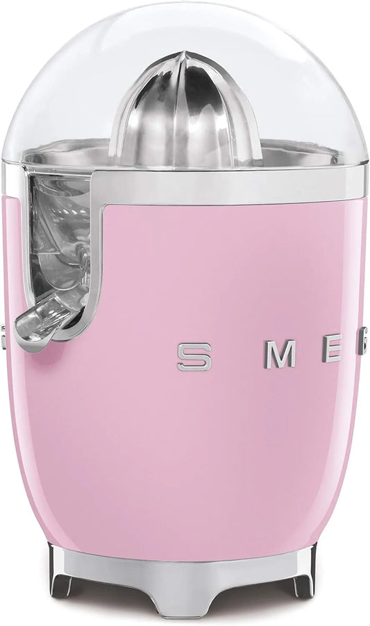 SMEG 50's Retro Style Citrus Juicer with Drip Free Spout, Automatic Activation, and Efficient Straining