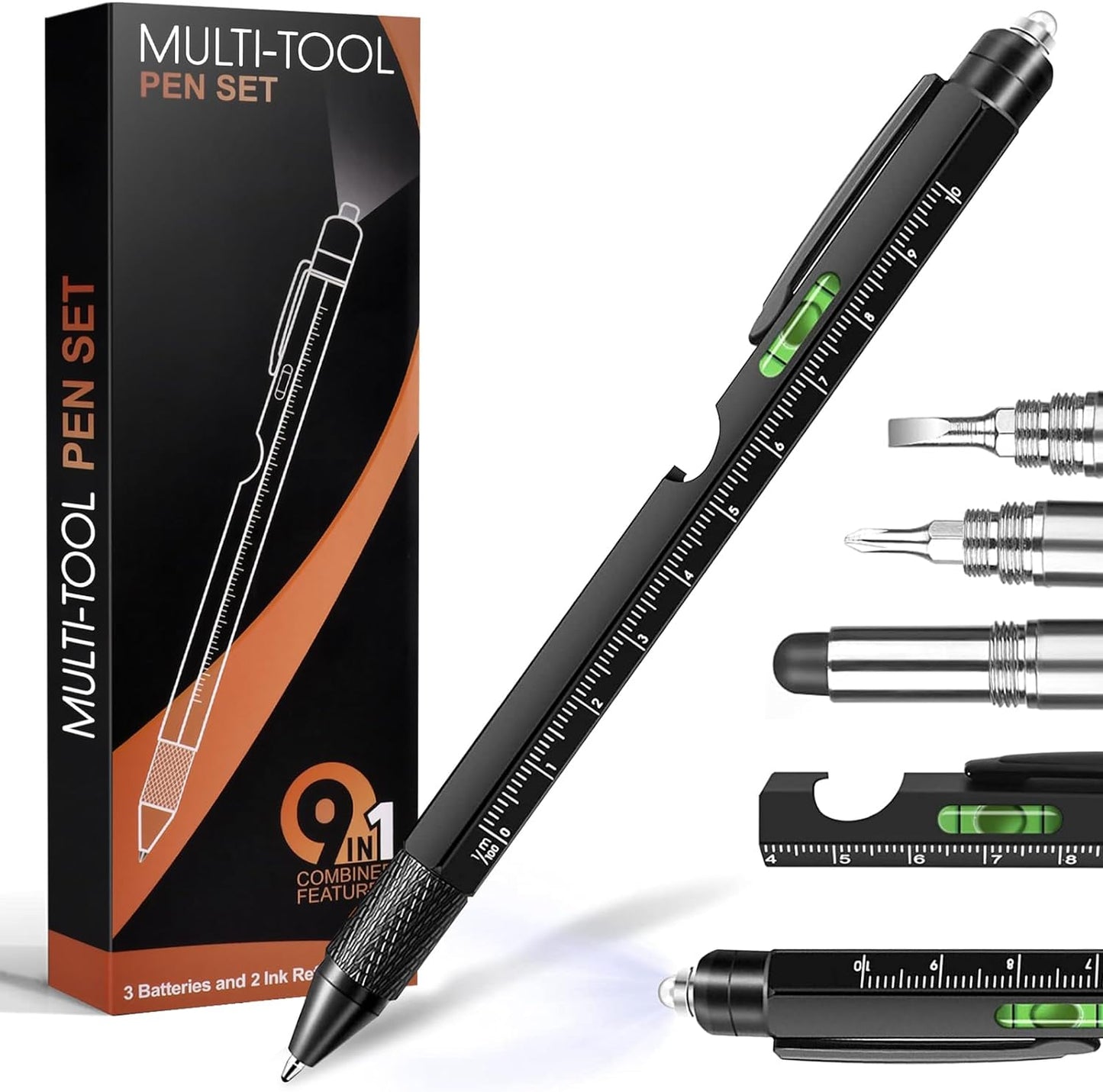 9-in-1 Multitool Pen – Handy Gadget for Men