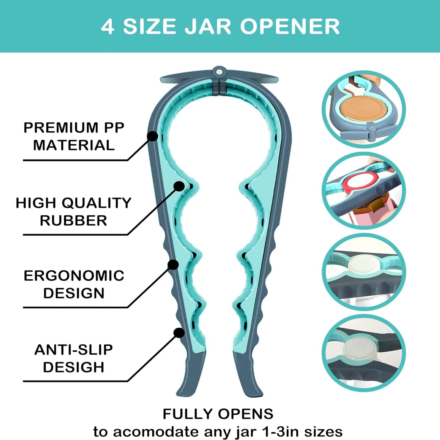 5-in-1 Jar Opener for Weak or Arthritic Hands