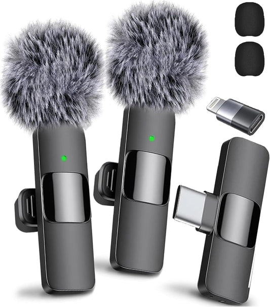 Wireless Lavalier Microphone for iPhone, iPad, and Android