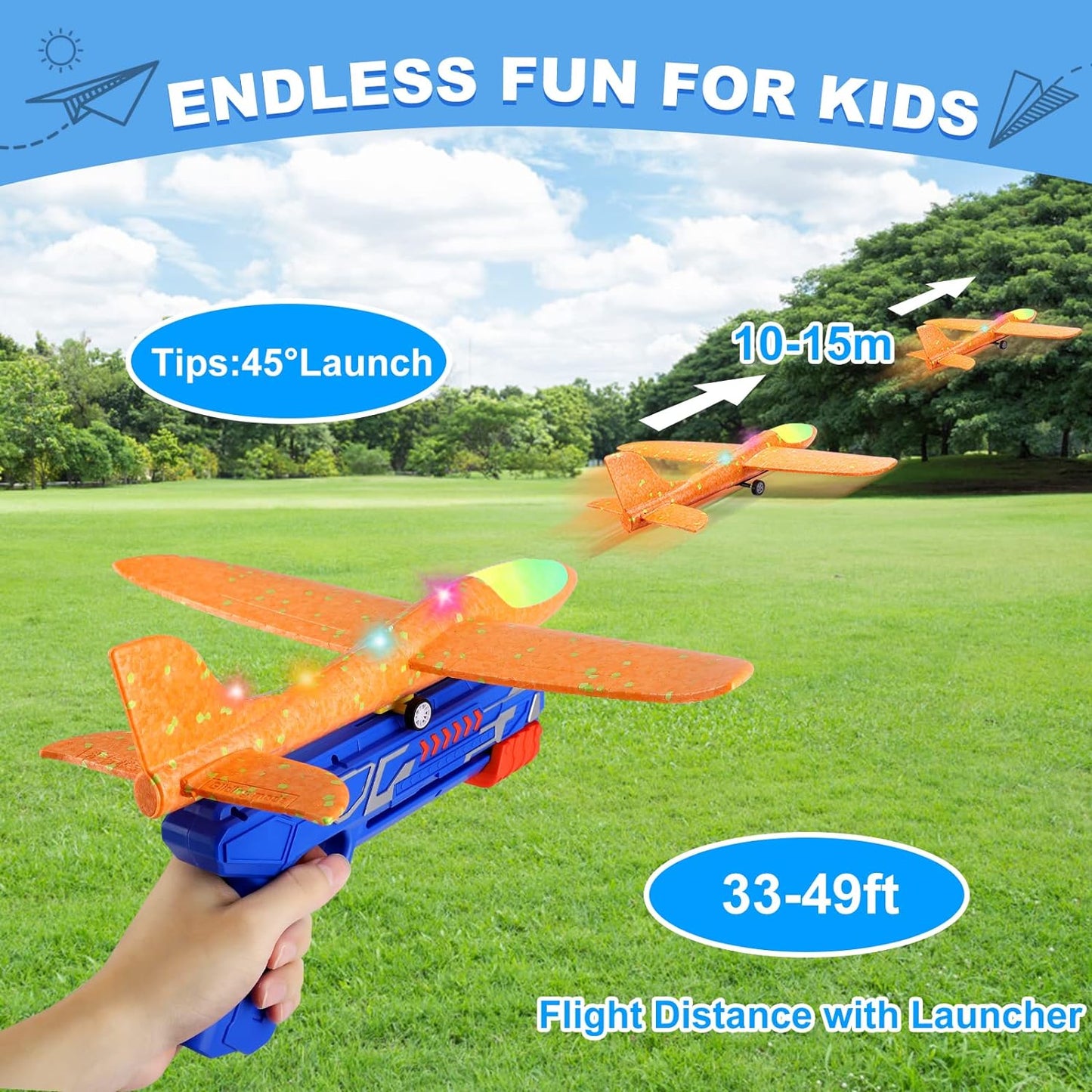 3-Pack Airplane Launcher Toys