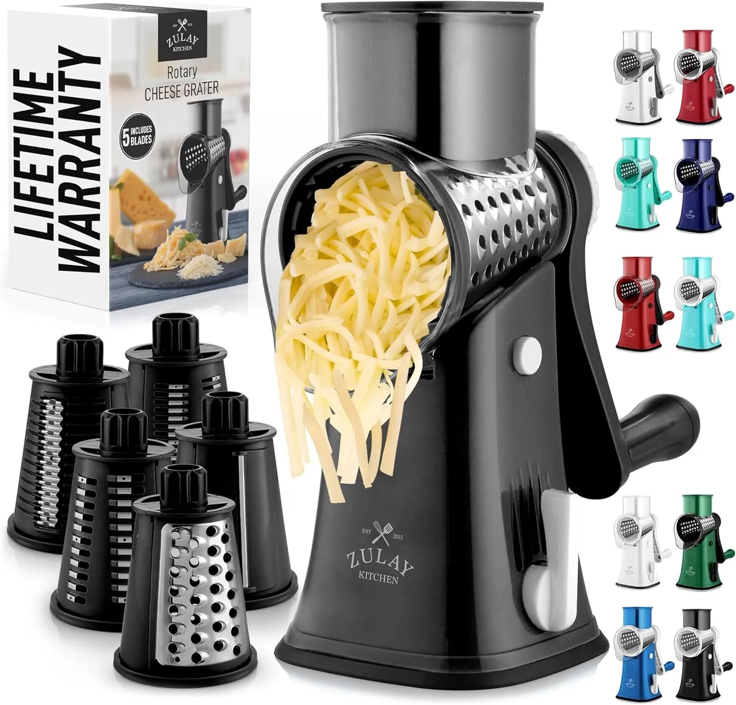 Zulay Rotary Cheese Grater