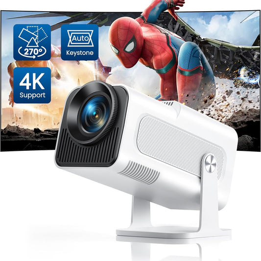 TOPTRO 4K Mini Projector with WiFi 6 Bluetooth