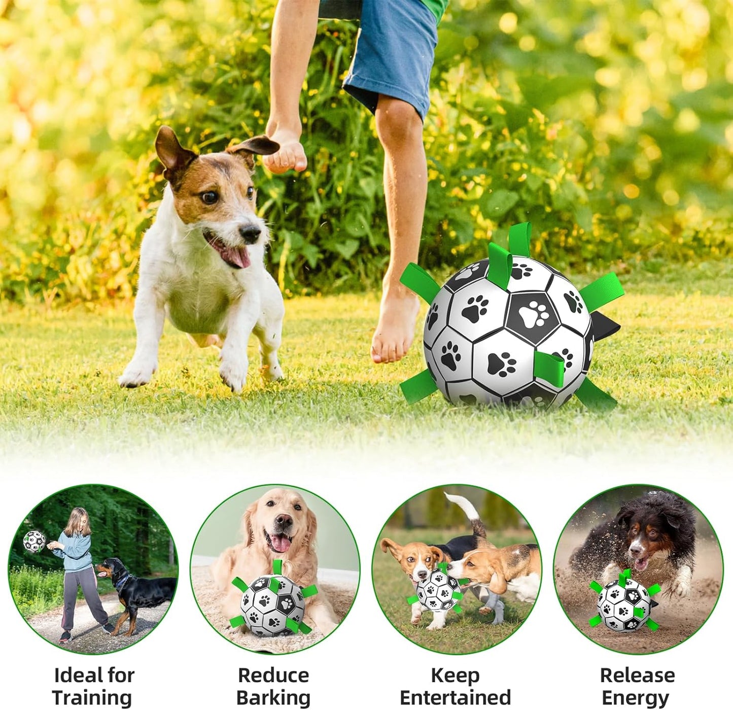 Diman 6-inch Interactive Dog Soccer Ball