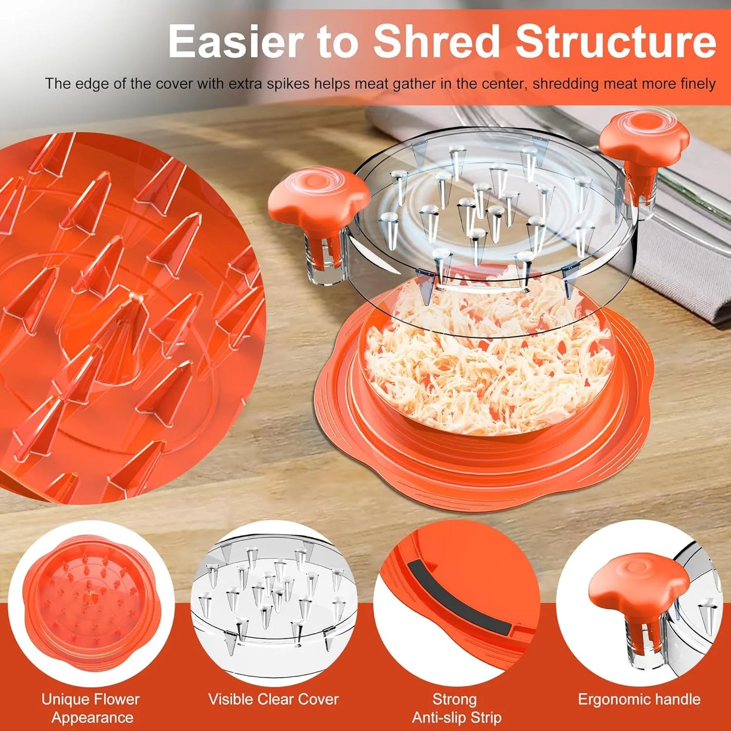 Large Chicken Shredder Tool with Twist Design