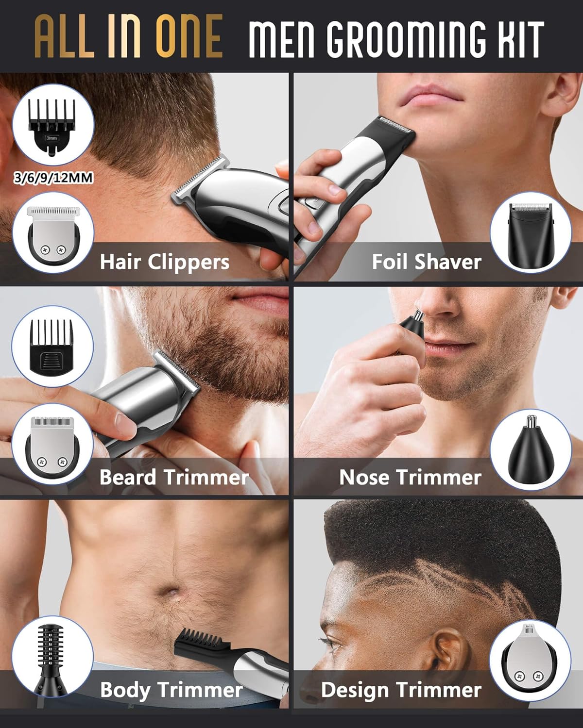 Ufree Beard Waterproof Trimmer for Men