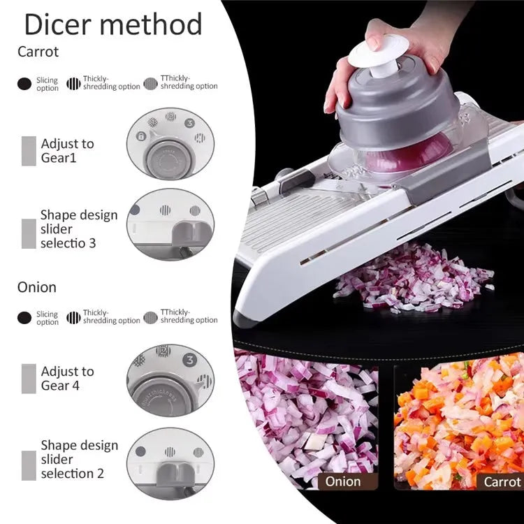 Adjustable Stainless Steel Mandoline Vegetable Slicer