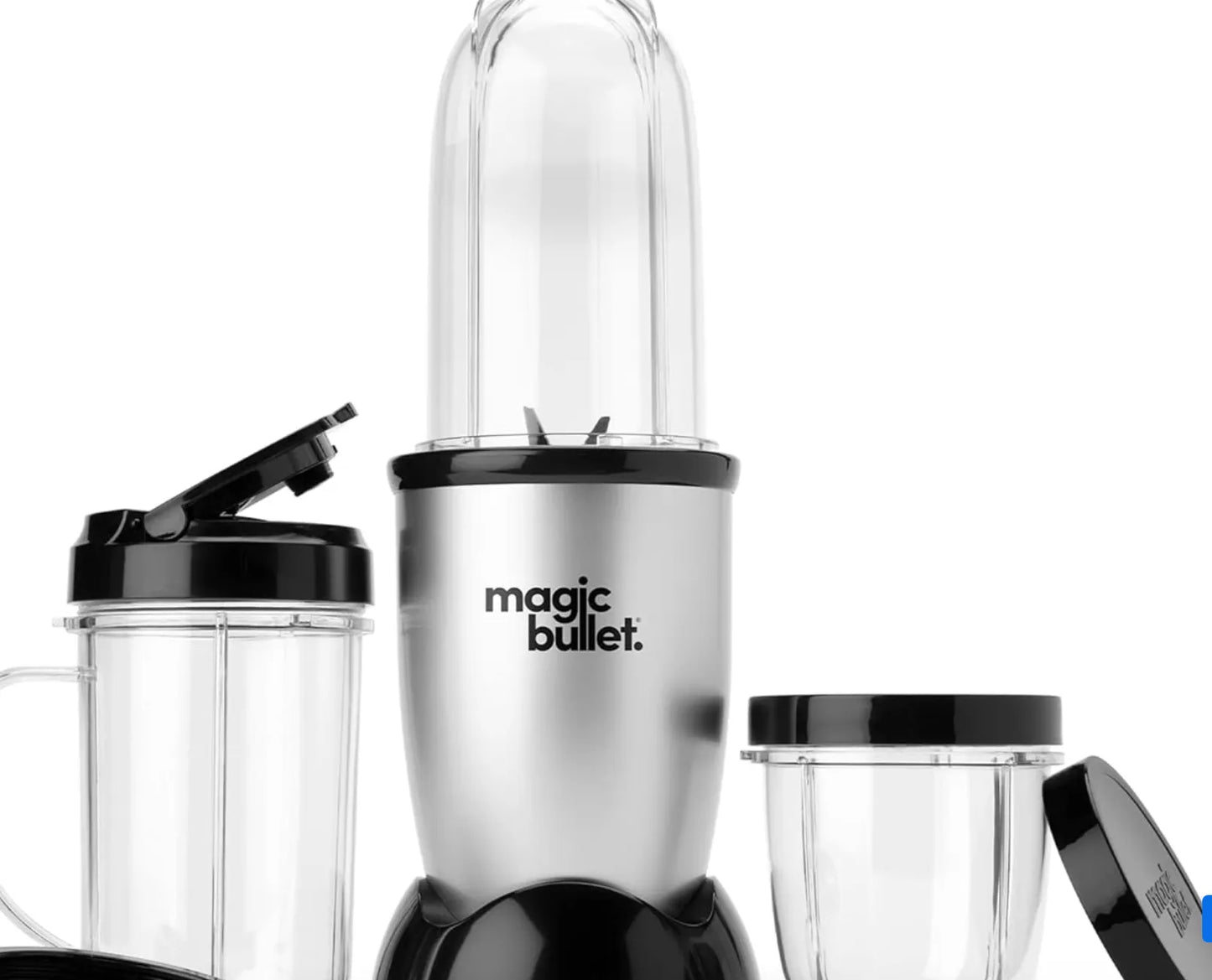 Magic Bullet Blender, Small, Silver, 11 Piece Set