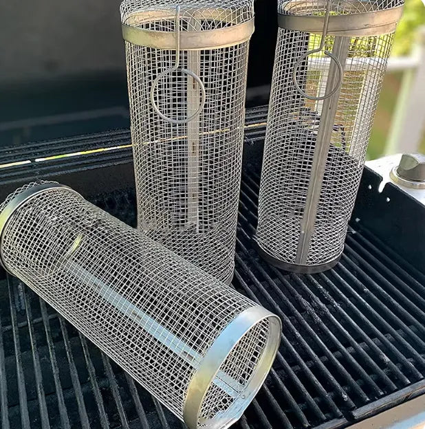 Stainless Steel Rolling BBQ Basket