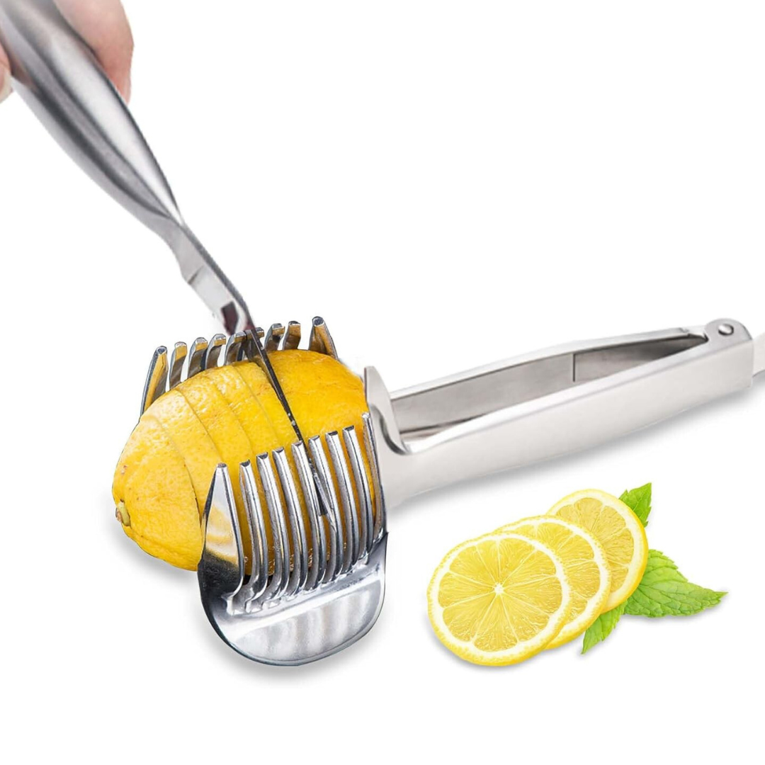 Multipurpose Handheld Onion Holder and Slicer