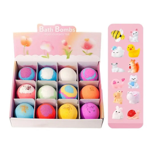 12pcs Kids Bath Bombs with Surprise Toys Inside