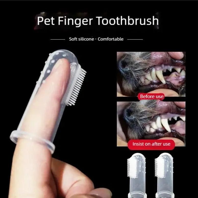 Dog Teeth Cleaning Super Soft Finger Toothbrush