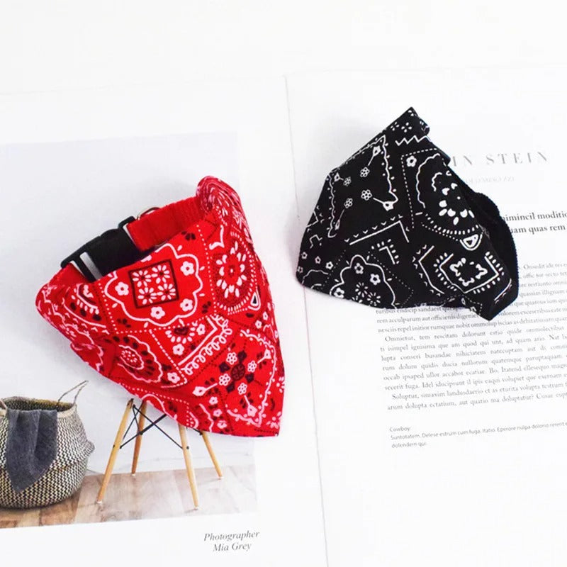 Stylish Bandana with Leather Accents for Pets