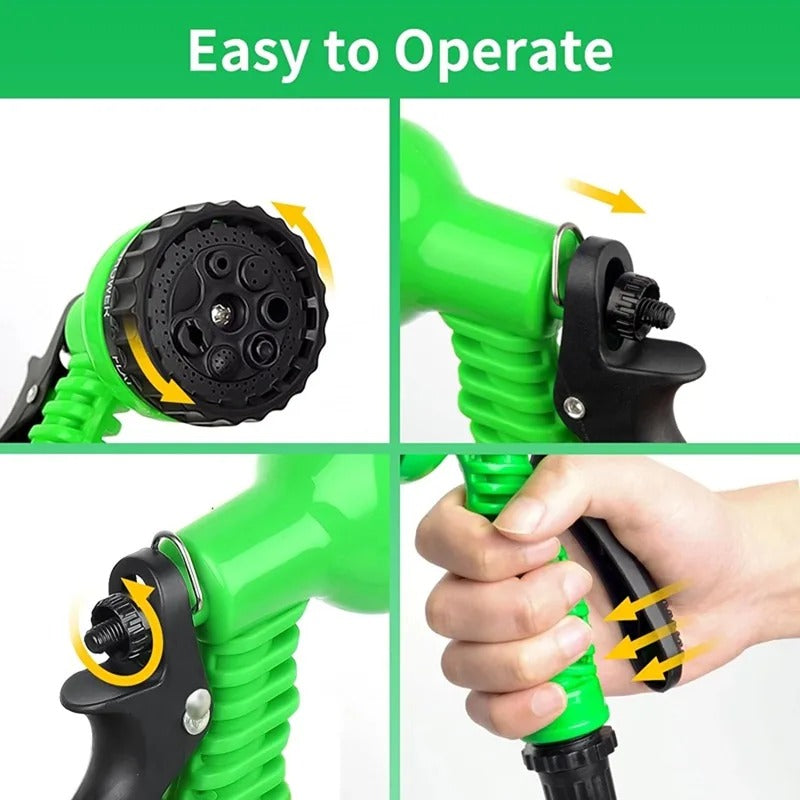 Expandable Garden Hose with Water Gun