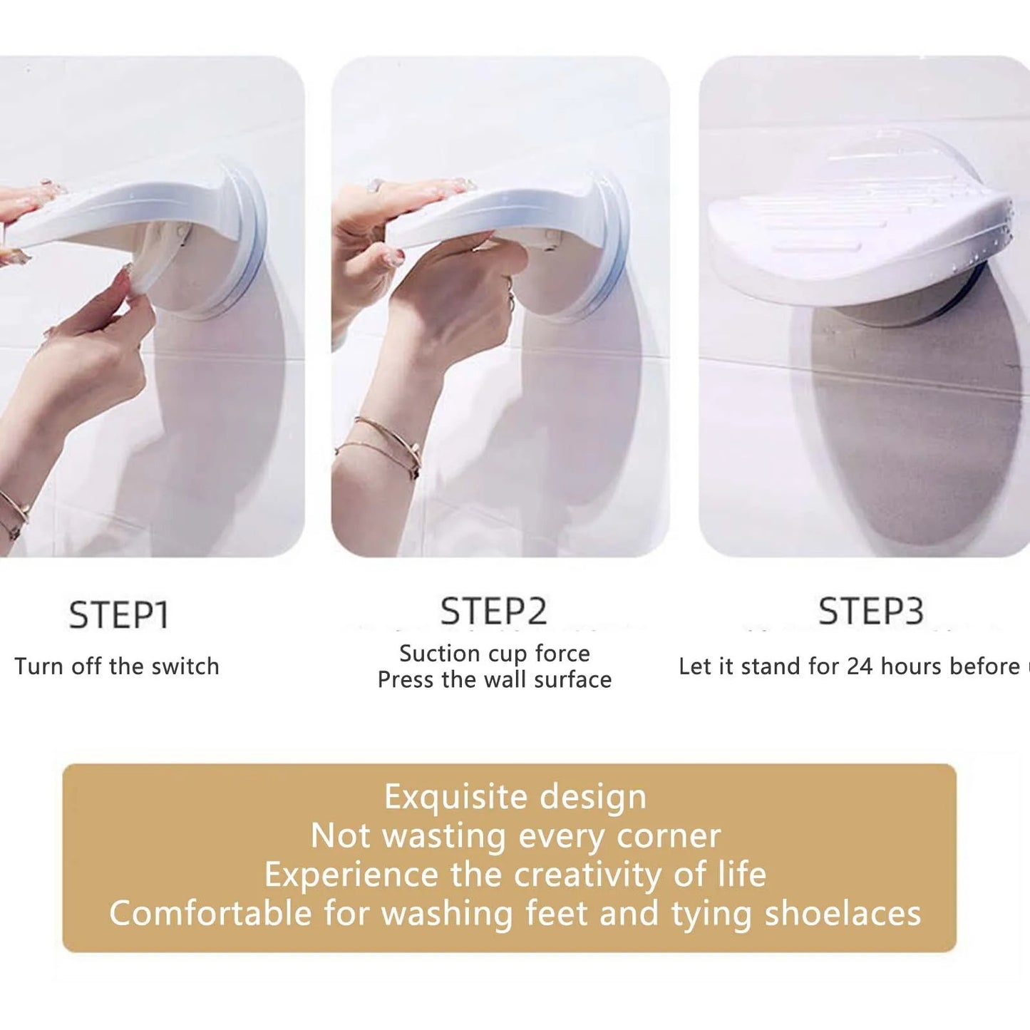 Lightweight Plastic Shower Foot Rest