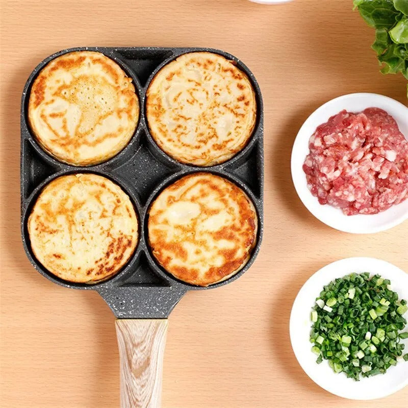 4-Hole Non-Stick Frying Pan