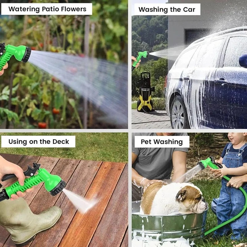 Expandable Garden Hose with Water Gun