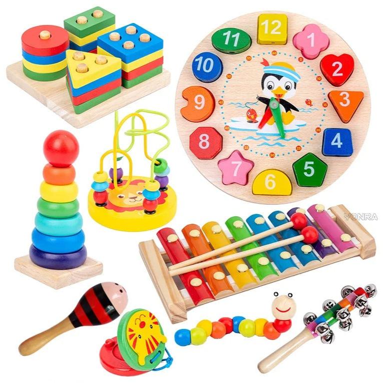 9-in-1 Wooden Montessori Toy Set